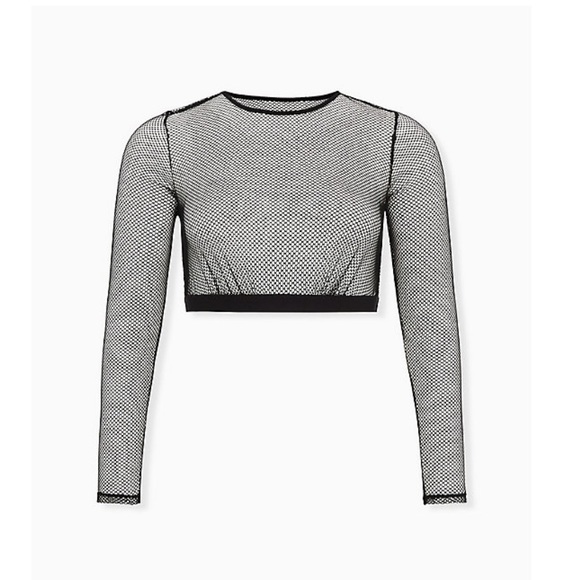 LAST ONE Torrid 2 Betsey Johnson Fishnet Crop NWT - Picture 4 of 10